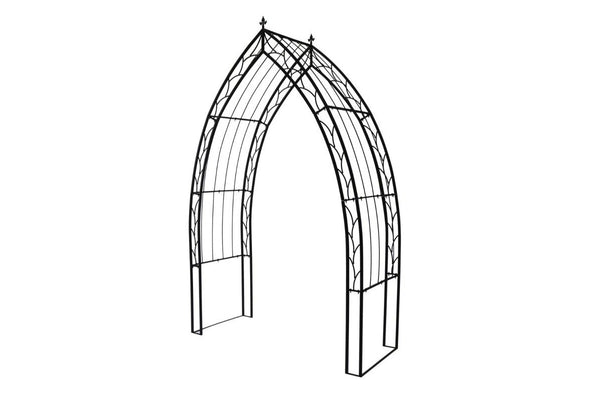 Takasho Metal Garden Arch Cathedral 1640 x 680 x 2900mm Black