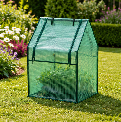 Greenlife Small Drop Over PE Greenhouse and Netting 650 x 650 x 880