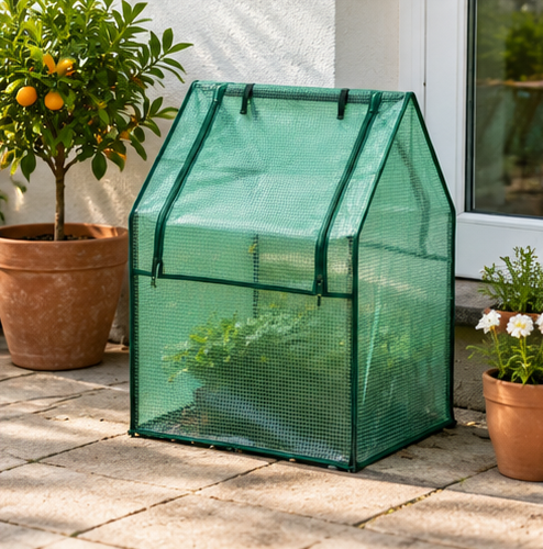 Greenlife Small Drop Over PE Greenhouse and Netting 650 x 650 x 880