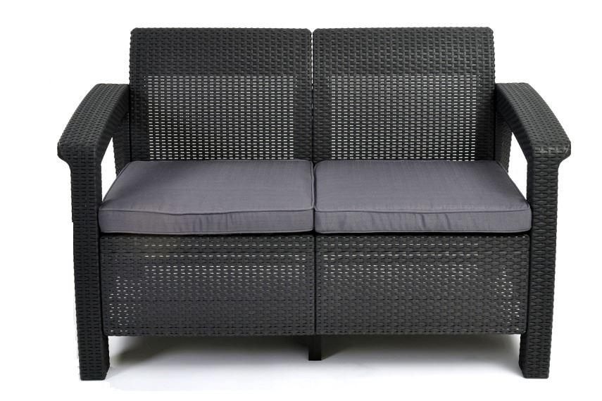 Keter corfu 2 seater rattan hotsell sofa