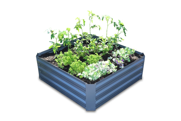 Greenlife Square Raised Garden Bed 1000 x 1000 x 300mm - Slate Grey