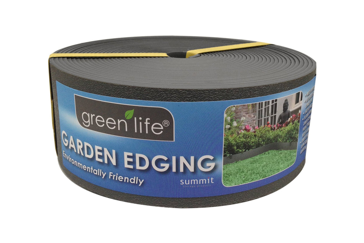 Greenlife Recycled Plastic Garden Edging - 10m x 75mm - Black