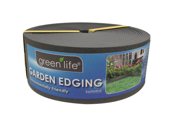 Greenlife Recycled Plastic Garden Edging - 10m x 75mm - Black