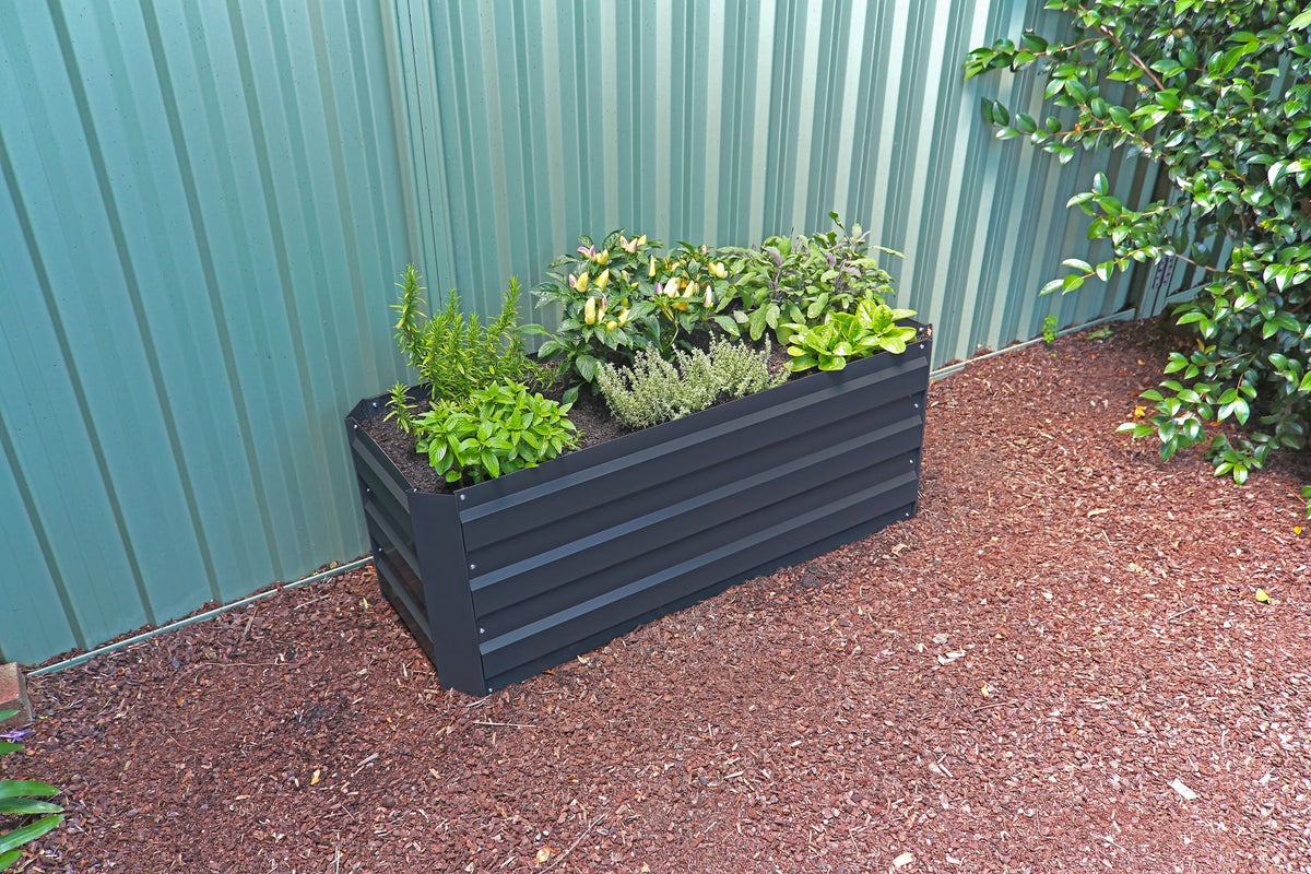 Greenlife Slimline Raised Garden Bed 1200 x 450 x 450mm - Charcoal
