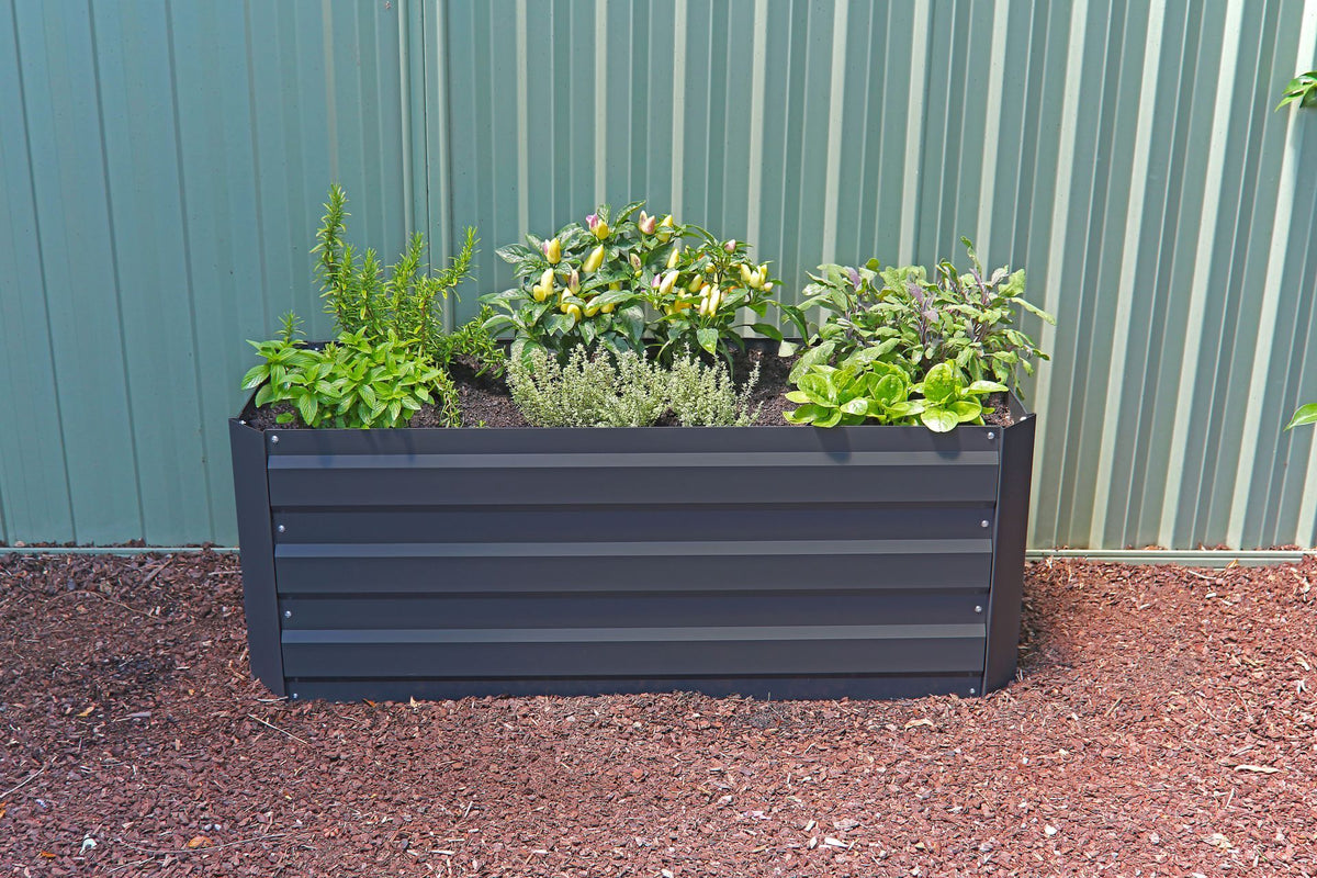Greenlife Slimline Raised Garden Bed 1200 x 450 x 450mm - Charcoal