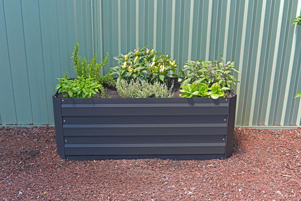 Greenlife Slimline Raised Garden Bed - 1200 x 450 x 450mm - Charcoal