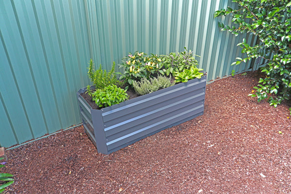 Greenlife Slimline Raised Garden Bed - 1200 x 450 x 450mm - Slate Grey