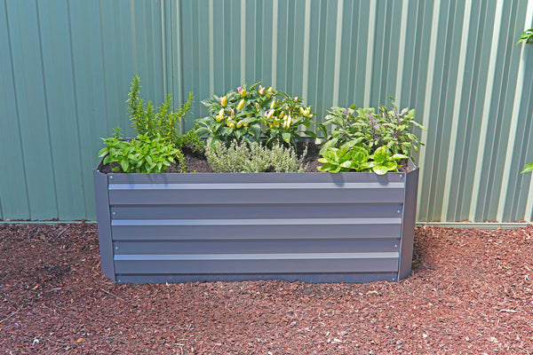 Greenlife Slimline Raised Garden Bed - 1200 x 450 x 450mm - Slate Grey