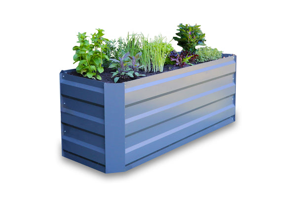 Greenlife Slimline Raised Garden Bed - 1200 x 450 x 450mm - Slate Grey