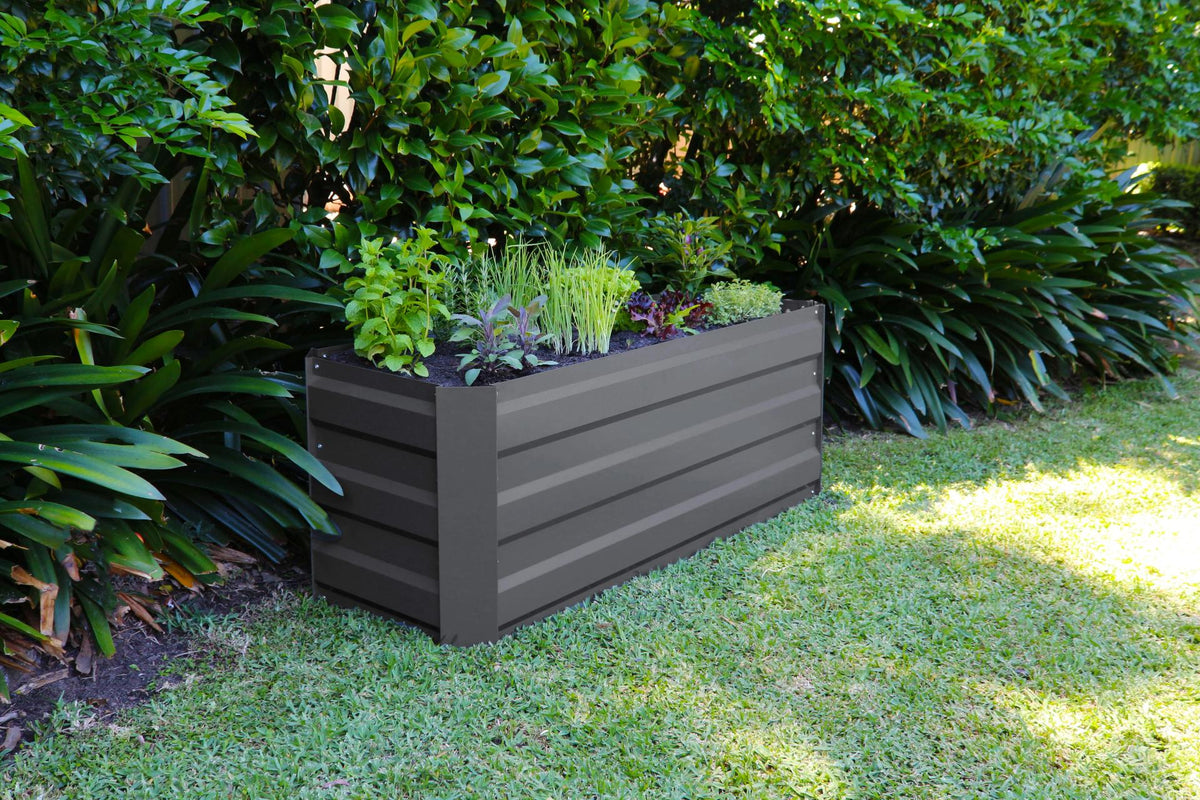 Greenlife Slimline Raised Garden Bed 1200 x 450 x 450mm - Charcoal