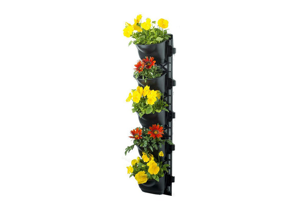 Maze Vertical Garden Wall Growing Kit - Black (25 Pots)