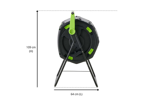 Maze 180L Geared Organics Composter Twin Tumbler with Stand