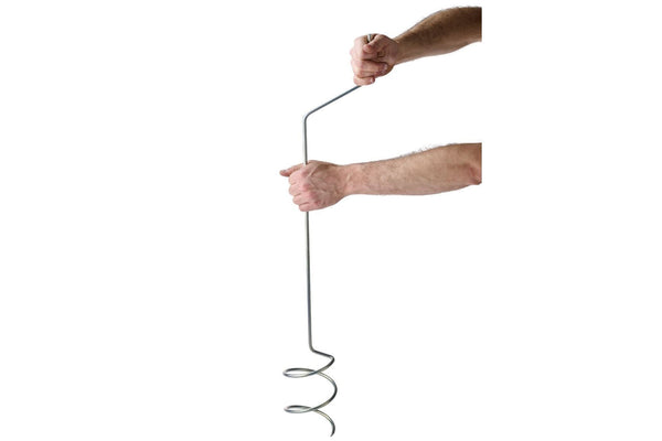 Maze Compost Spiral Aerator with Handle - Silver