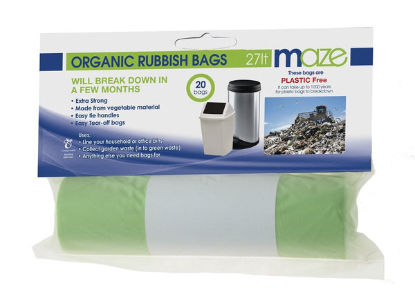 Maze 27L Compostable Organic Rubbish Bags - 20 pack