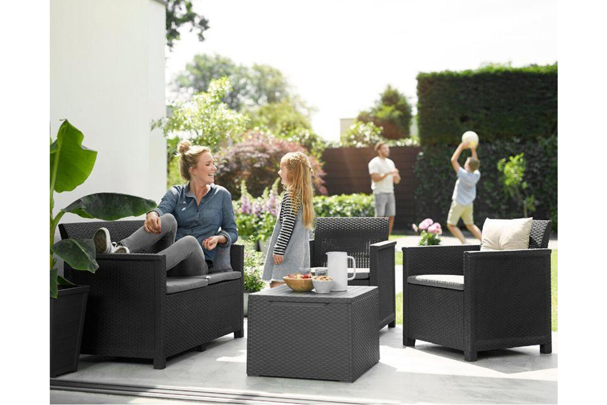 Keter Emma 4 Seater Lounge Set - Graphite