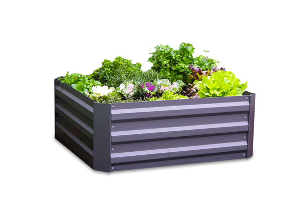 Greenlife Square Raised Garden Bed 850 x 850 x 300mm - Slate Grey