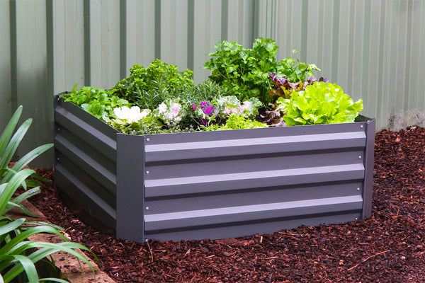 Greenlife Square Raised Garden Bed 850 x 850 x 300mm - Slate Grey