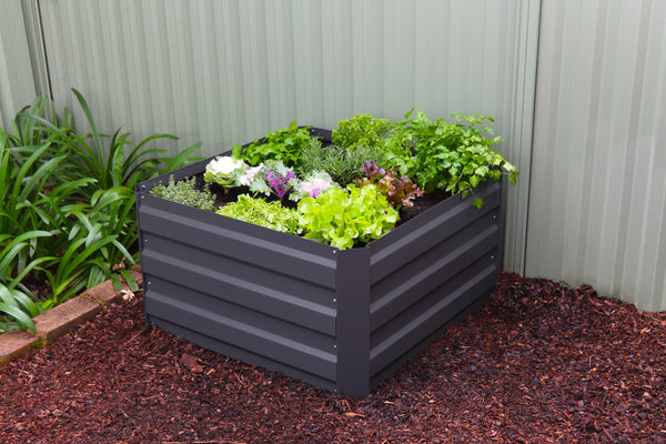 Greenlife Square Raised Garden Bed 850 x 850 x 450mm - Charcoal