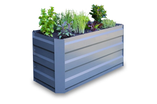 Greenlife Slimline Raised Garden Bed - 900 x 450 x 450mm - Slate Grey