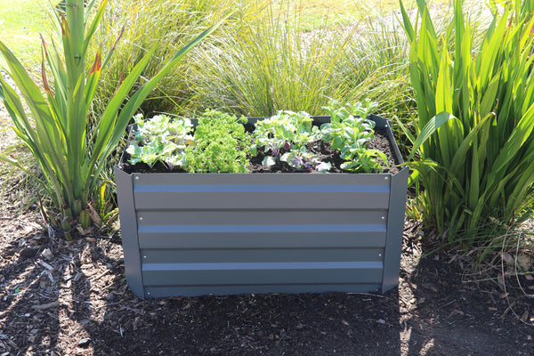 Greenlife Slimline Raised Garden Bed - 900 x 450 x 450mm - Slate Grey