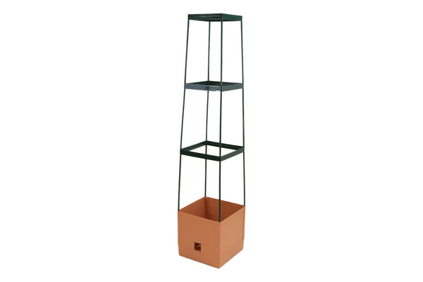 Greenlife Tomato Growing Tower 3 Tier with Self Watering Pot - Terracotta