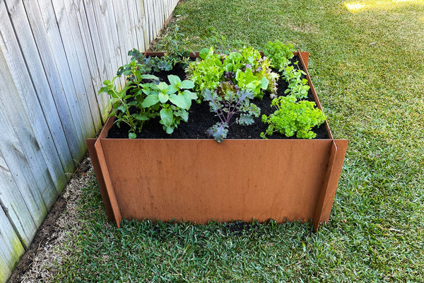 Greenlife Corten Steel Raised Garden Bed - 900 x 900 x 450mm