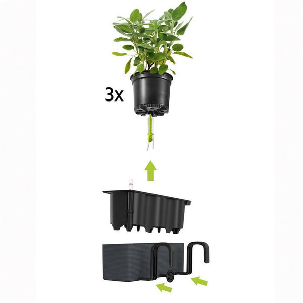 Lechuza Self-Watering Planter Box - PURO CUBE Color Triple