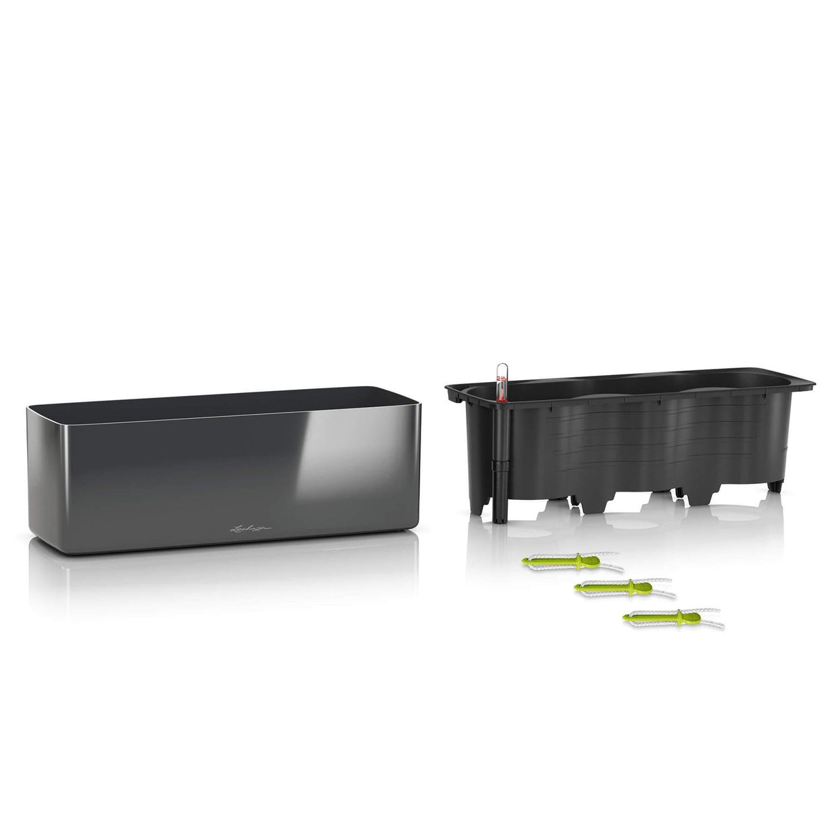 Lechuza Self Watering Planter Box - Glossy CUBE Triple