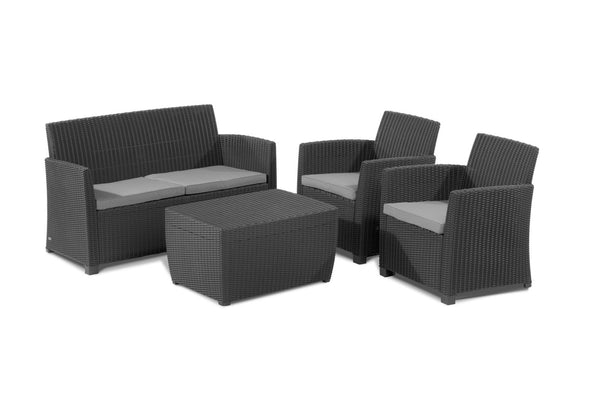 Keter Mia Outdoor Lounge Set with Cushions - Graphite