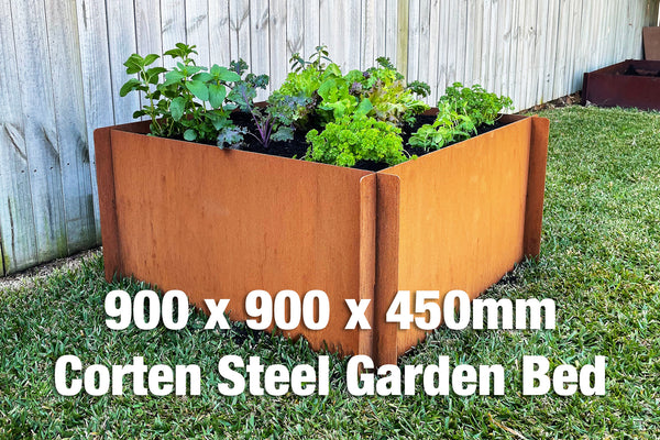 Greenlife Corten Steel Raised Garden Bed - 900 x 600 x 450mm