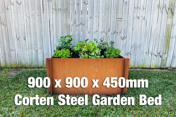 Greenlife Corten Steel Raised Garden Bed - 450 x 450 x 295mm