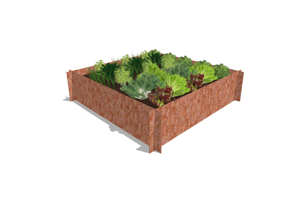 Greenlife Corten Steel Raised Garden Bed - 1200 x 1200 x 295mm