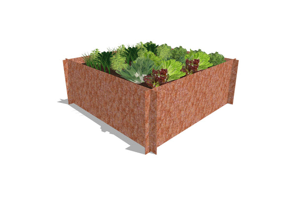 Greenlife Corten Steel Raised Garden Bed - 1200 x 1200 x 450mm