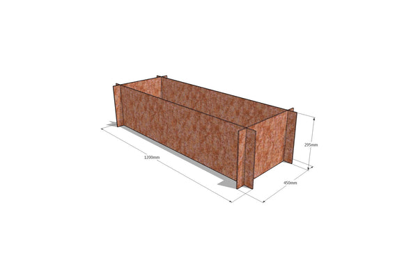 Greenlife Corten Steel Raised Garden Bed - 1200 x 450 x 295mm