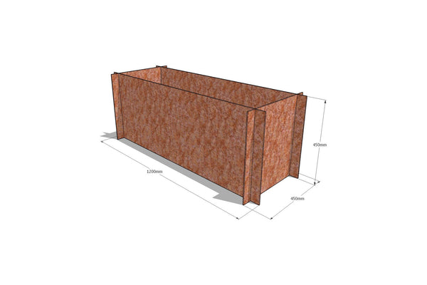 Greenlife Corten Steel Raised Garden Bed - 1200 x 450 x 450mm