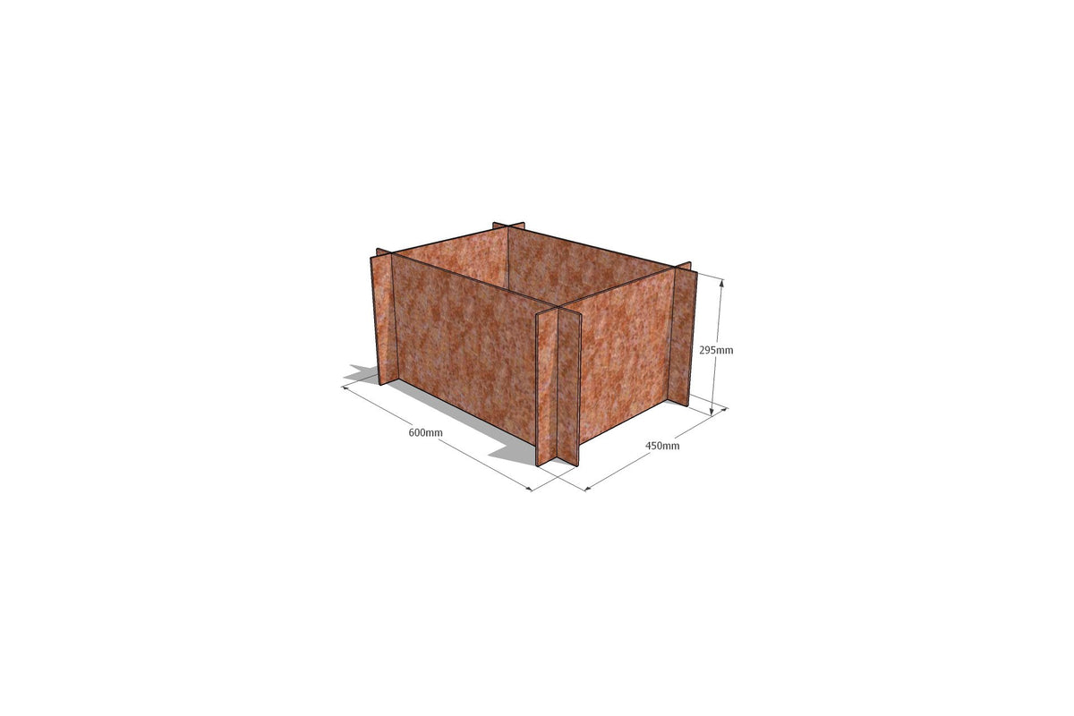 Greenlife Corten Steel Raised Garden Bed - 600 x 450 x 295mm