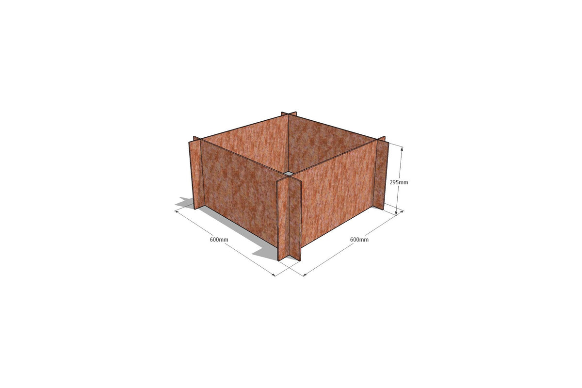 Greenlife Corten Steel Raised Garden Bed - 600 x 600 x 295mm