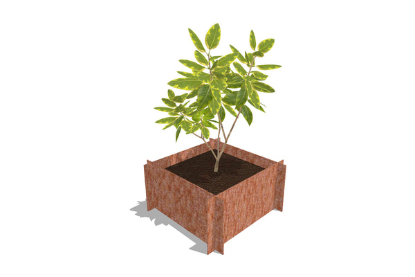 Greenlife Corten Steel Raised Garden Bed - 600 x 600 x 295mm