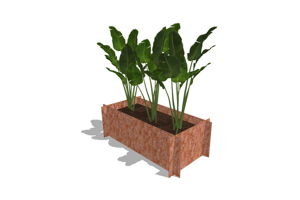 Greenlife Corten Steel Raised Garden Bed - 900 x 450 x 295mm