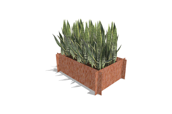 Greenlife Corten Steel Raised Garden Bed - 900 x 600 x 295mm