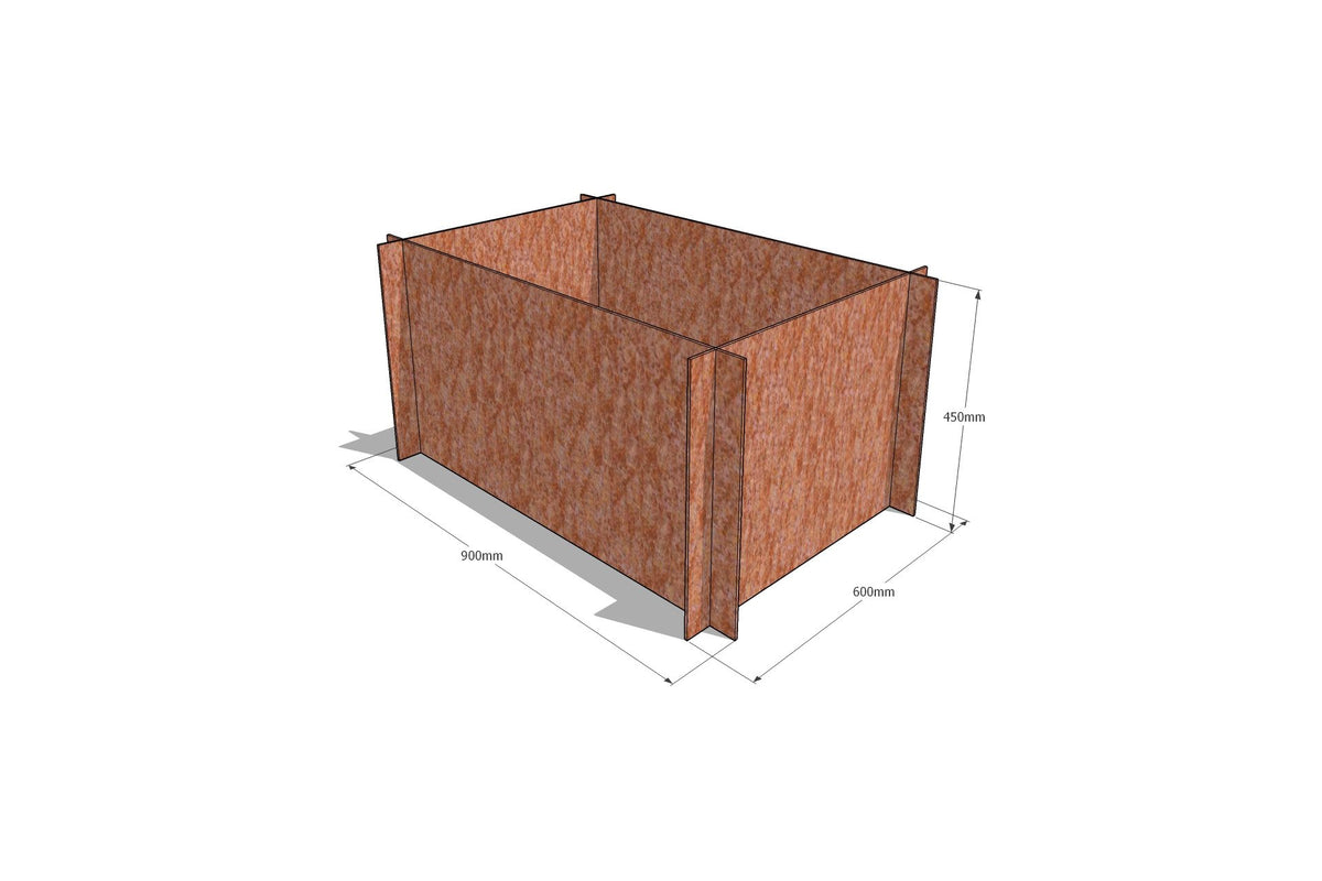 Greenlife Corten Steel Raised Garden Bed - 900 x 600 x 450mm