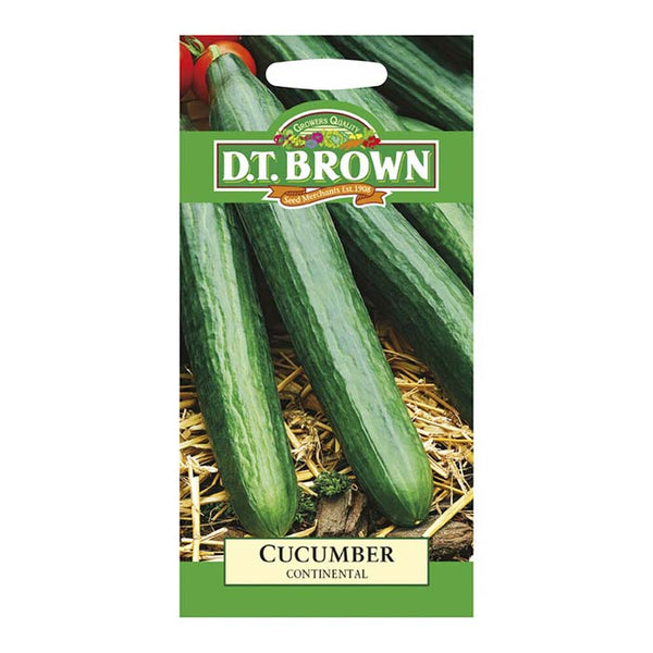 D.T. Brown Seeds - Cucumber Continental - 10 Seed Pack