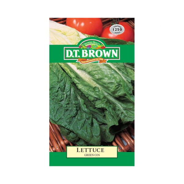 D.T. Brown Seeds - Lettuce Green Cos - 1250 Seed Pack