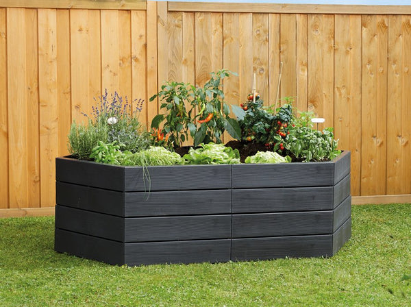 2x HEX ERGO Recycled Plastic Large Raised Garden Bed