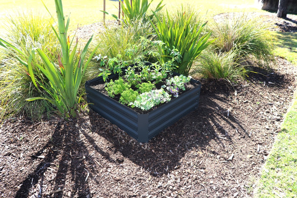 Greenlife Square Raised Garden Bed 1000 x 1000 x 300mm - Charcoal