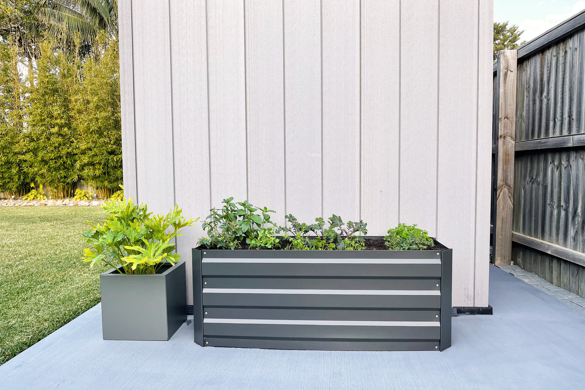 Greenlife Slimline Raised Garden Bed 1200 x 450 x 450mm - Charcoal