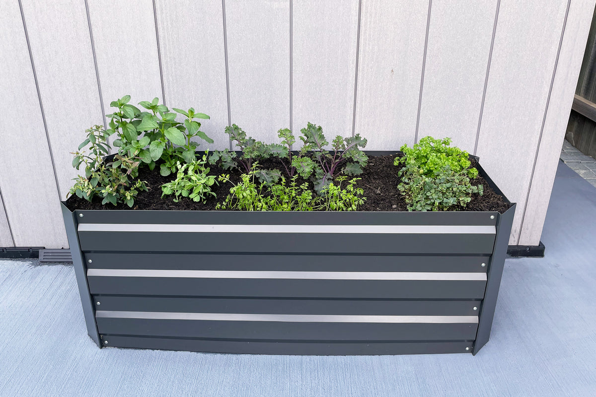 Greenlife Slimline Raised Garden Bed 1200 x 450 x 450mm - Charcoal
