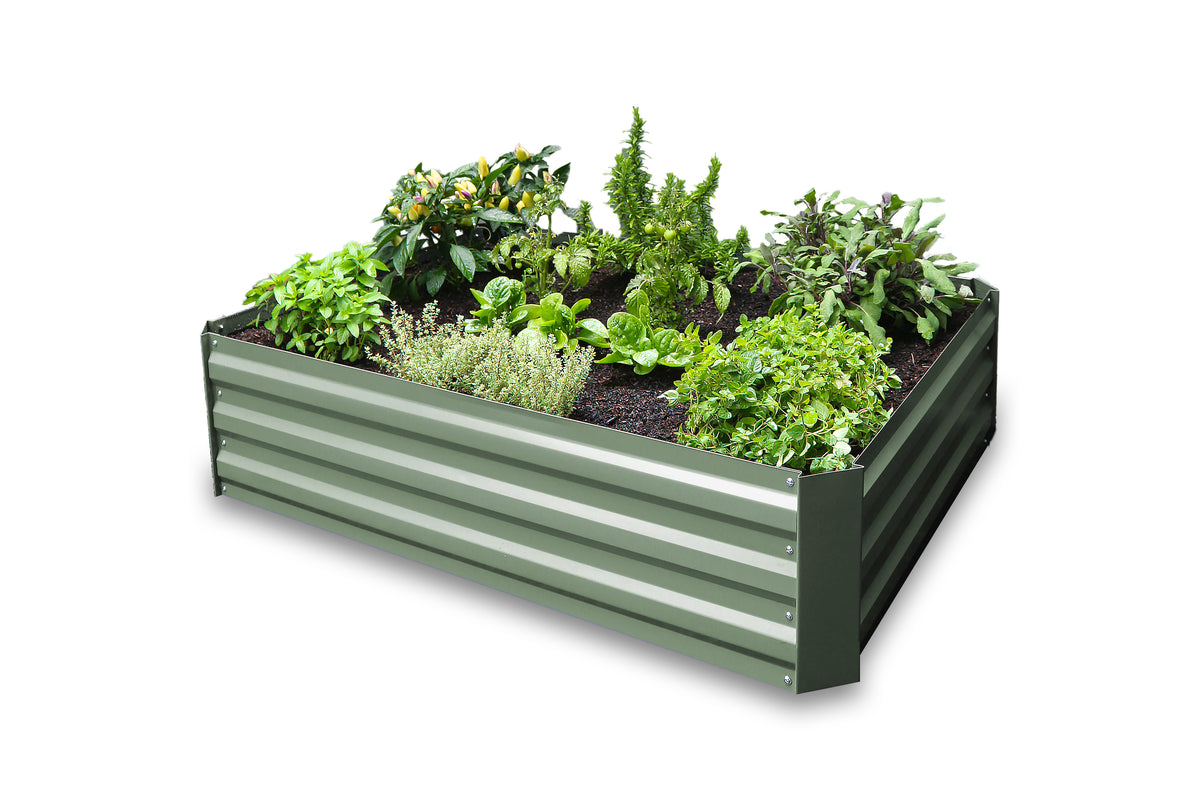 Greenlife Rectangular Raised Garden Bed 1200 x 900 x 300mm Eucalypt Green