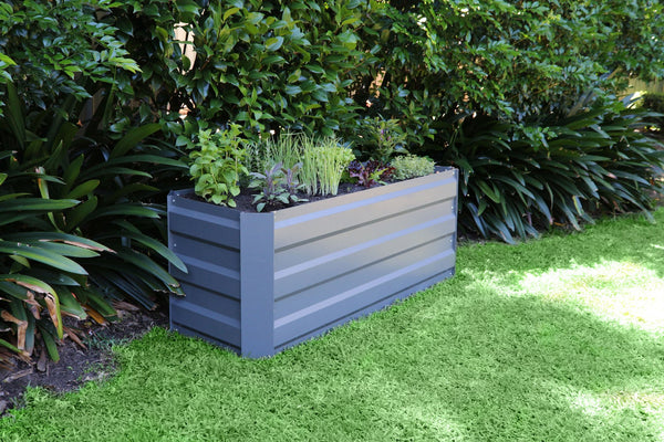 Greenlife Slimline Raised Garden Bed - 1200 x 450 x 450mm - Slate Grey