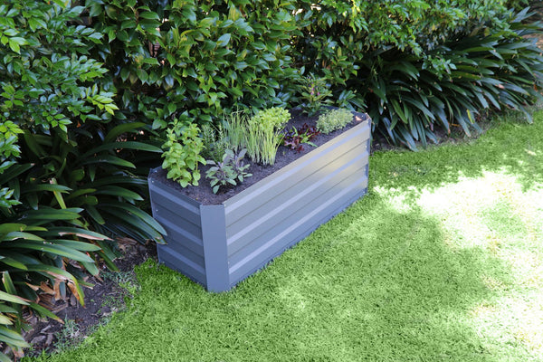 Greenlife Slimline Raised Garden Bed - 1200 x 450 x 450mm - Slate Grey